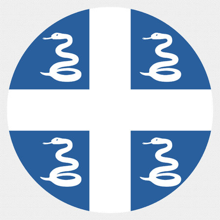Flag of Finland with snakes. Round icon. Vector Illustration.のイラスト素材