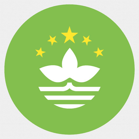 Independence day of Macau icon. Flat design style eps 10のイラスト素材