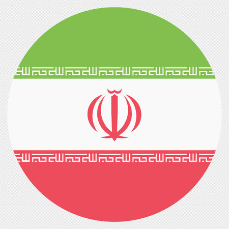 Iran flag on a gray background. Vector illustration. Eps 10.のイラスト素材