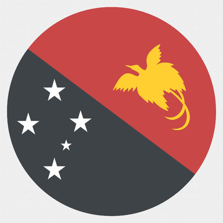 Flag of Papua New Guinea icon. Simple flat design. Vector illustration.のイラスト素材