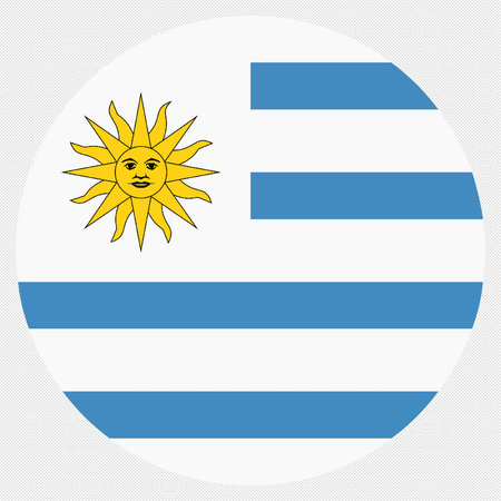 Flag of Uruguay on a white background. Vector illustration. Eps 10のイラスト素材