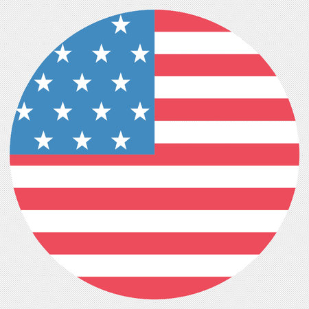 United States flag on a white background. Vector illustration. Eps 10のイラスト素材