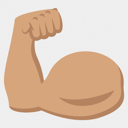 Muscle icon on a white background. Vector illustration, EPS 10のイラスト素材