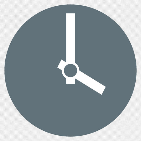 Clock icon. Time symbol. Flat design style. Vector illustration.のイラスト素材