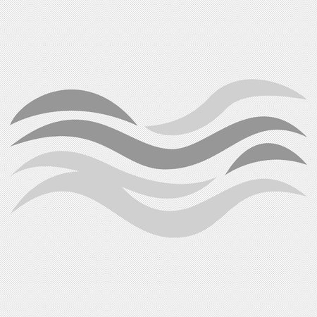 Waves icon on a gray background with a grid. Vector illustrationのイラスト素材