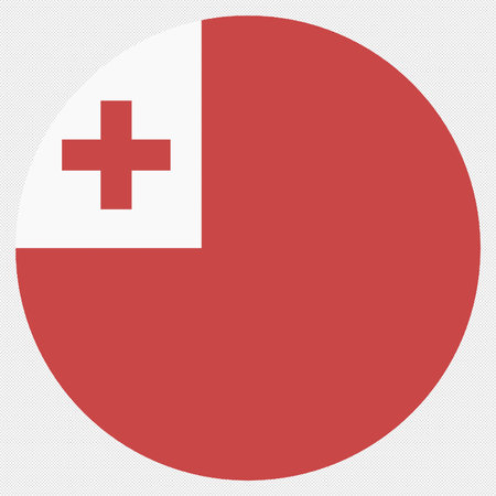 Tonga flag icon on a white background with space for text.のイラスト素材