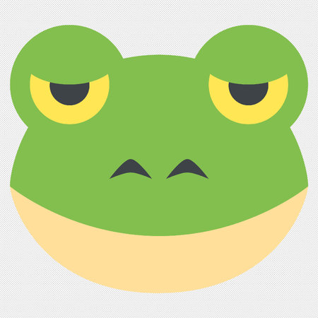Frog Face emotion Icon. Flat Vector Illustration. EPS 10のイラスト素材