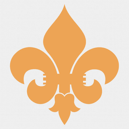 Fleur de Lis icon.  Flat design styleのイラスト素材