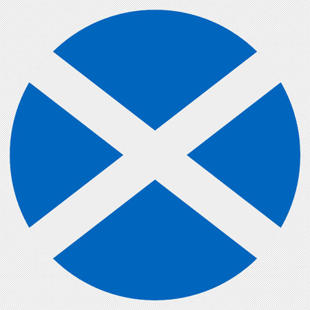 Scotland flag icon on a white background. Vector illustration. Eps 10のイラスト素材