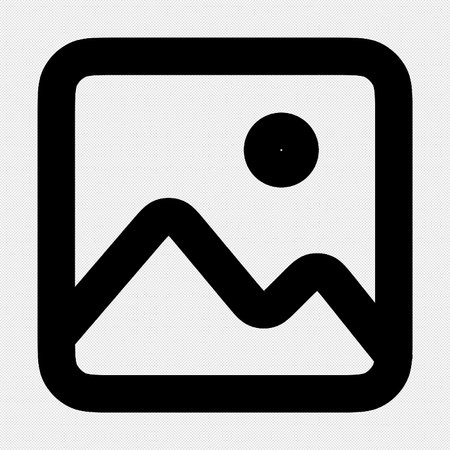 Image or Image vector icon on a black background. Vector illustration.のイラスト素材