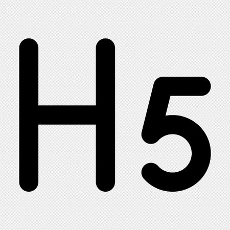 Number 5 sign design template element. Vector. Black icon on a white background.のイラスト素材