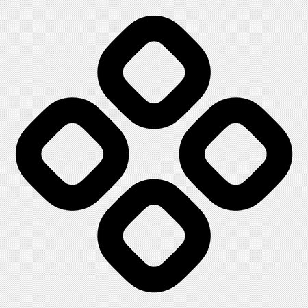 Circles abstract vector icon. Black and white dotted illustration.のイラスト素材