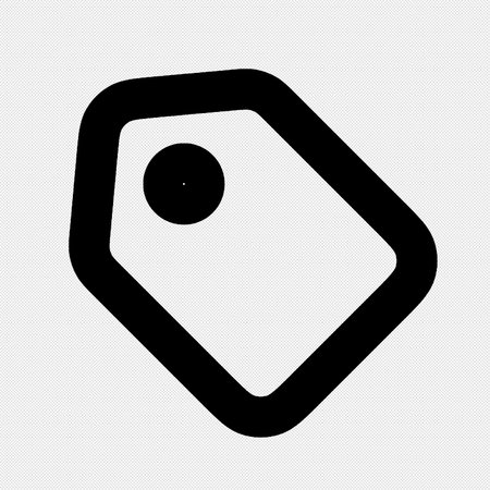 Price Tag Icon. Flat style black icon on a white background.のイラスト素材