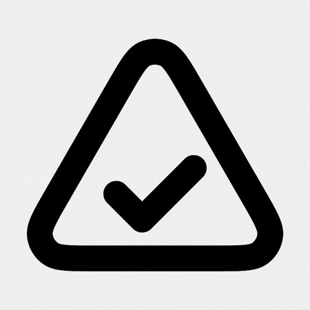 Check mark sign icon. Vector. Black icon on a white background.のイラスト素材