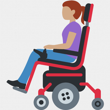 Disabled person in a wheelchair. Vector illustration in flat style.のイラスト素材