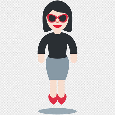 Woman with sunglasses icon. Flat design style eps 10 vector illustrationのイラスト素材