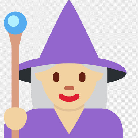 Halloween witch flat icon, vector illustration, eps 10.のイラスト素材