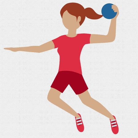 Volleyball player with a ball. Flat style vector illustration.のイラスト素材