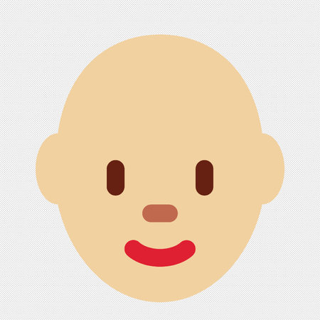 Baby Face Icon. Flat Design. Vector Illustration. EPS 10のイラスト素材