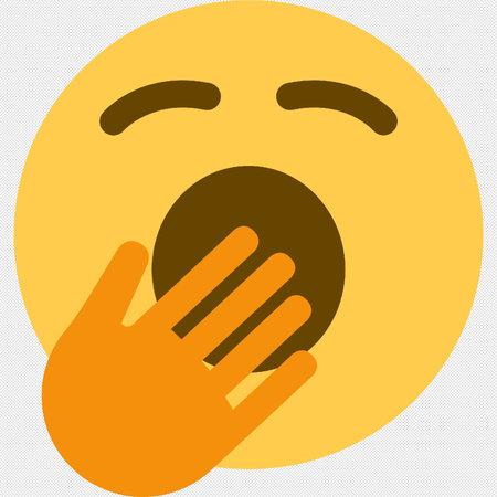 Crying emoticon with hand icon on a gray background, vector illustrationのイラスト素材