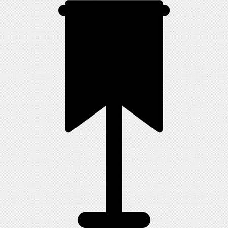 Flag Pointer Icon. Flat style black icon on a white background.のイラスト素材