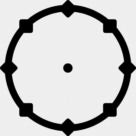 Crosshair icon. Vector. Black dotted flat icon on white background.のイラスト素材