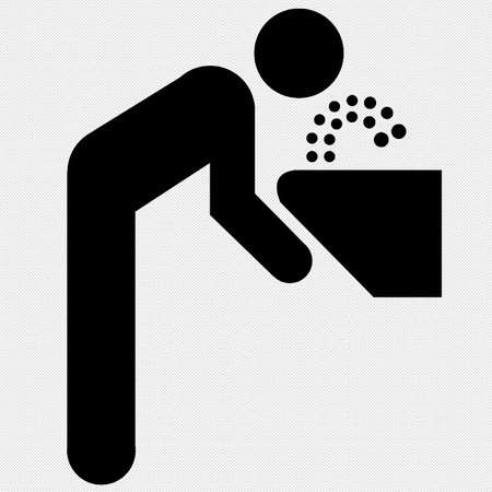 Wash icon or sign. Vector. Black icon on a white background.のイラスト素材