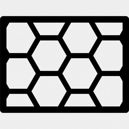 Honeycomb sign. Vector. Black icon on white background. Isolated.のイラスト素材