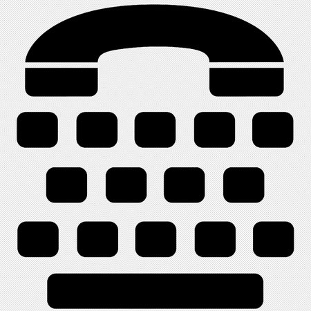 Phone sign illustration. Vector. Black icon on a gray background.のイラスト素材