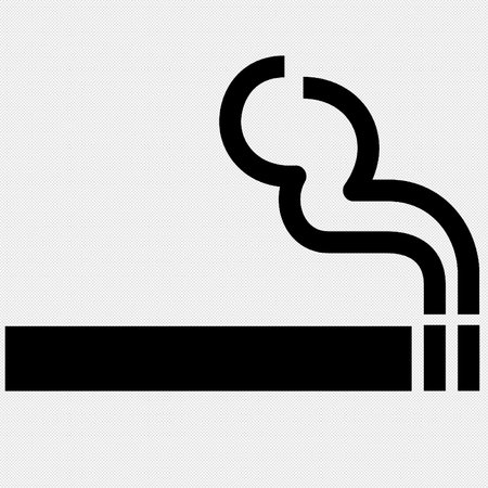 Smoking sign. Vector. Black icon on a white background.のイラスト素材