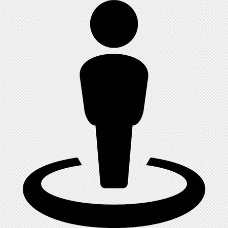 Man Icon or Pictogram Isolated on a Grey Background. Vector EPS10のイラスト素材