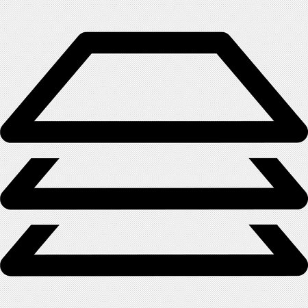 Layers or layers sign. Vector. Black icon on a white background.のイラスト素材