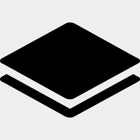 Layers icon. Black icon on a white background. Vector illustration.のイラスト素材
