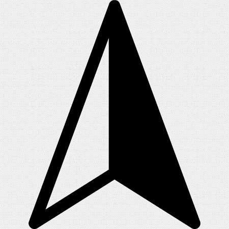 Arrow vector icon. Black symbol on a white background. Isolated.
