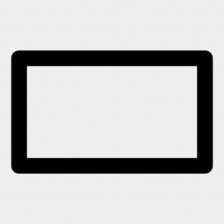 Rectangle sign illustration. Black dotted vector icon on white background.のイラスト素材