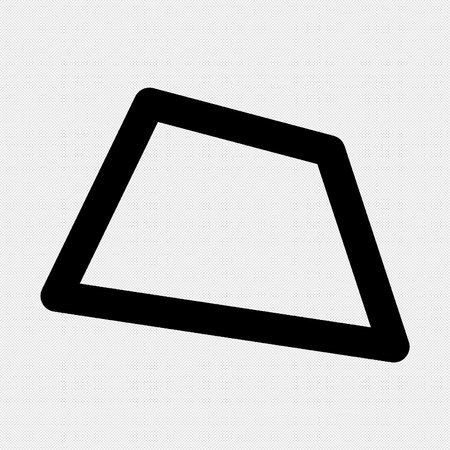Triangle simple sign. Black icon on a white background. Vector illustration.のイラスト素材