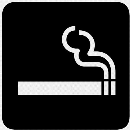 Smoking sign illustration. Vector. Black icon on white background. Isolated.のイラスト素材