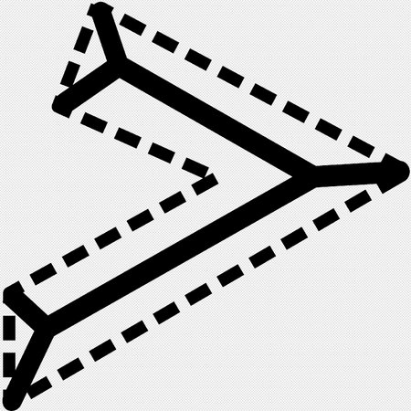 Film strip sign. Vector. Black icon on a white background.