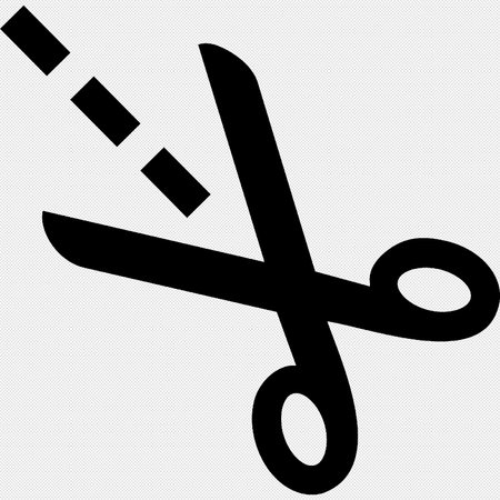 Scissors icon. Vector. Black icon on a white background.のイラスト素材
