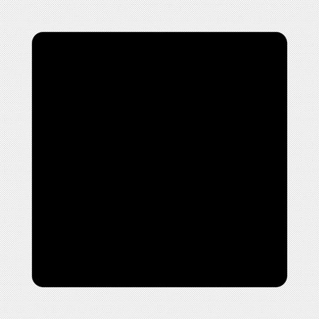 Stop sign illustration. Black icon on a white background. Isolated.のイラスト素材