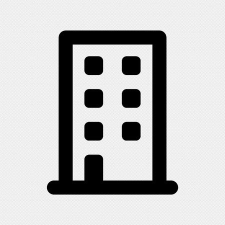 Building icon on a white background. Vector illustration. Eps 10.のイラスト素材