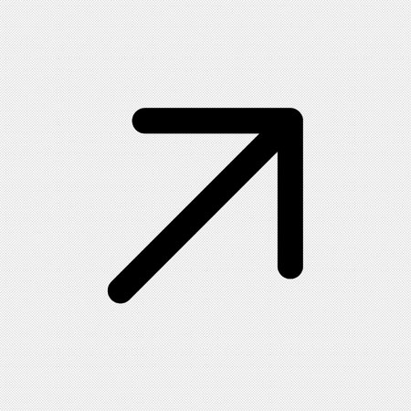 Arrow sign icon. Pointer symbol. Black icon on a white background. Vector illustrationのイラスト素材