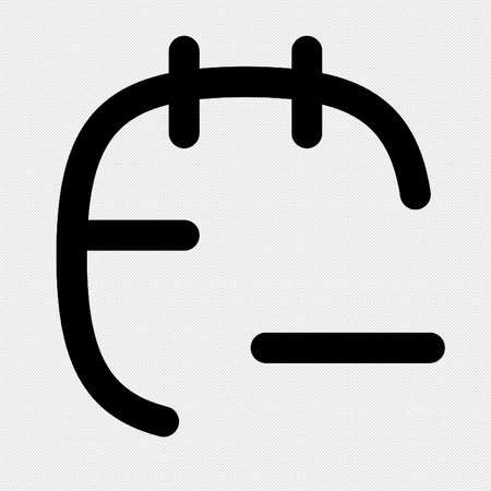 Emoticon Face Emoticon sign. Vector. Black icon on a white background.のイラスト素材