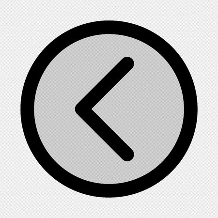 Arrow left sign icon. Vector. Black icon on a white background. Isolated.のイラスト素材