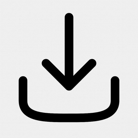 Download icon. Load symbol. Flat design style. Made in vector illustrationのイラスト素材