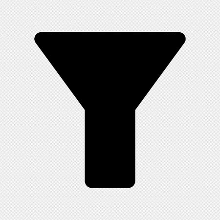 Filter simple black icon on a white background with space for your text.のイラスト素材