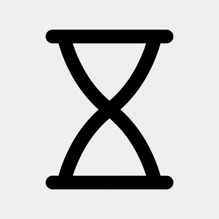 Hourglass sign illustration. Vector. Black icon on a white background.のイラスト素材