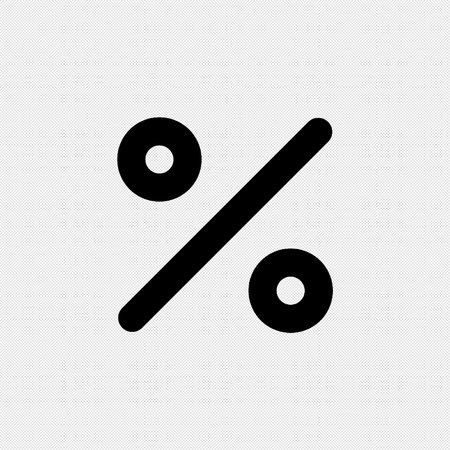 Discount percent sign icon. Black icon on a white background. Vector illustrationのイラスト素材