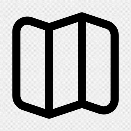 Geography simple sign. Vector. Black icon on a white background. Isolated.のイラスト素材