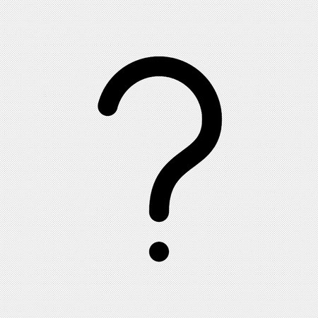 Question mark sign. Black icon on a white background. Vector illustrationのイラスト素材